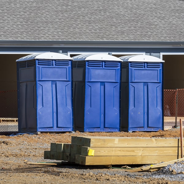 what is the expected delivery and pickup timeframe for the portable toilets in Mineral